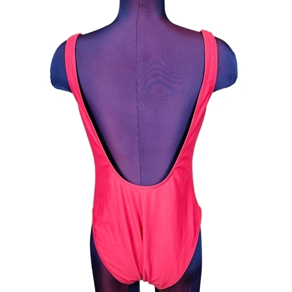 Ninety Nine Hot Pink 1 Piece Pineapple Swimsuit Bathing Suit Size Large Juniors - Picture 4 of 8